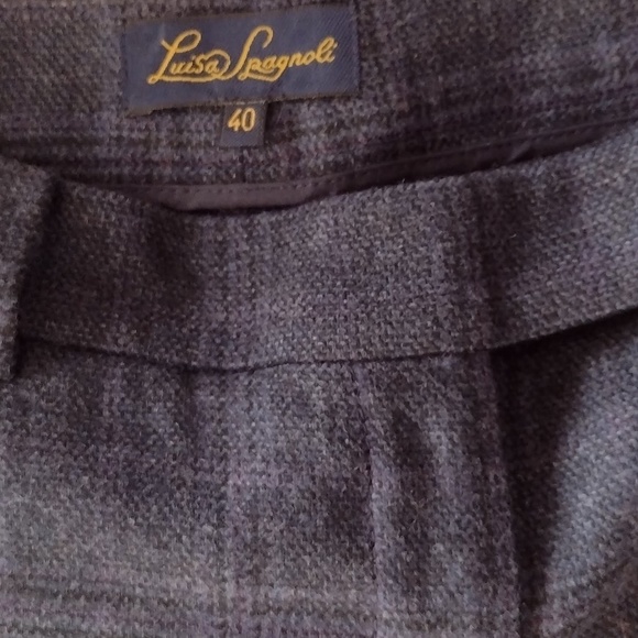 Luisa Spagnoli Blue Plaid Trouser NWOT - Picture 8 of 10